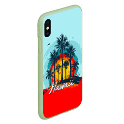 Чехол iPhone XS Max матовый HAWAII 6, цвет: 3D-салатовый — фото 2