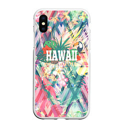 Чехол iPhone XS Max матовый Hawaii Summer, цвет: 3D-белый