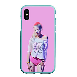 Чехол iPhone XS Max матовый Die Antwoord: I will cheat on you, цвет: 3D-мятный