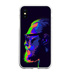 Чехол iPhone XS Max матовый McGregor Neon, цвет: 3D-белый