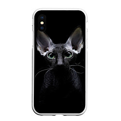 Чехол iPhone XS Max матовый Сфинкс 2, цвет: 3D-белый
