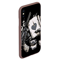 Чехол iPhone XS Max матовый Смертельная игра, цвет: 3D-коричневый — фото 2