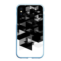 Чехол iPhone XS Max матовый Trianse, цвет: 3D-голубой