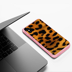 Чехол iPhone XS Max матовый Шкура леопарда, цвет: 3D-баблгам — фото 2