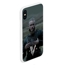 Чехол iPhone XS Max матовый Vikings: Ragnarr Lodbrok, цвет: 3D-белый — фото 2