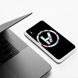 Чехол iPhone XS Max матовый 21 Pilots: Symbol, цвет: 3D-белый — фото 2