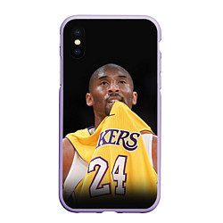 Чехол iPhone XS Max матовый Kobe Bryant, цвет: 3D-светло-сиреневый