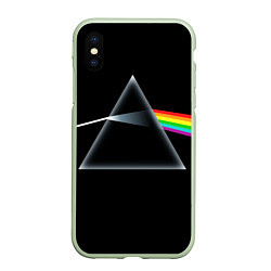 Чехол iPhone XS Max матовый Pink floyd, цвет: 3D-салатовый