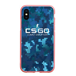 Чехол iPhone XS Max матовый Cs:go - Cobalt Disruption Ржавый кобальт, цвет: 3D-баблгам