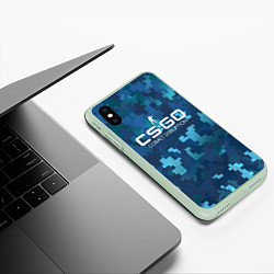 Чехол iPhone XS Max матовый Cs:go - Cobalt Disruption Ржавый кобальт, цвет: 3D-салатовый — фото 2