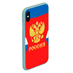 Чехол iPhone XS Max матовый Сборная РФ: #91 TARASENKO, цвет: 3D-мятный — фото 2