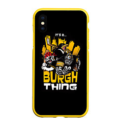 Чехол iPhone XS Max матовый Burgh Thing, цвет: 3D-желтый