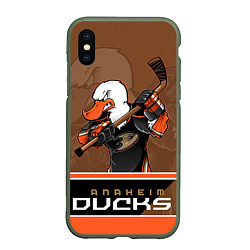 Чехол iPhone XS Max матовый Anaheim Ducks