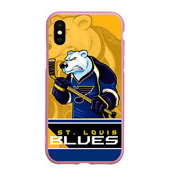 Чехол iPhone XS Max матовый St. Louis Blues