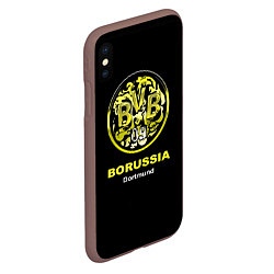 Чехол iPhone XS Max матовый Borussia Dortmund, цвет: 3D-коричневый — фото 2