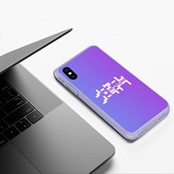 Чехол iPhone XS Max матовый No Game No Life, цвет: 3D-светло-сиреневый — фото 2