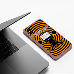 Чехол iPhone XS Max матовый Не напрягайся!, цвет: 3D-коричневый — фото 2