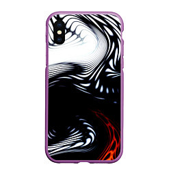 Чехол iPhone XS Max матовый Abrupt, цвет: 3D-фиолетовый