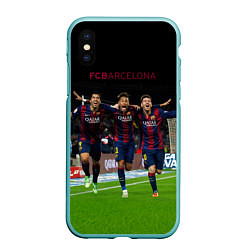Чехол iPhone XS Max матовый Barcelona6, цвет: 3D-мятный