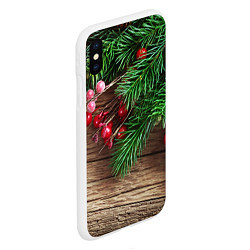 Чехол iPhone XS Max матовый Дуx рождества, цвет: 3D-белый — фото 2