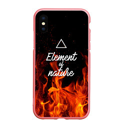 Чехол iPhone XS Max матовый Стихия огня, цвет: 3D-баблгам