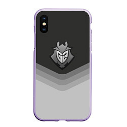 Чехол iPhone XS Max матовый G2 Esports Uniform, цвет: 3D-светло-сиреневый