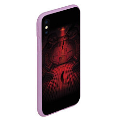 Чехол iPhone XS Max матовый Alien: Space Ship, цвет: 3D-сиреневый — фото 2