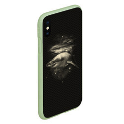 Чехол iPhone XS Max матовый Cosmic Shark, цвет: 3D-салатовый — фото 2