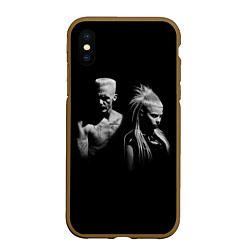 Чехол iPhone XS Max матовый Die Antwoord: Black, цвет: 3D-коричневый