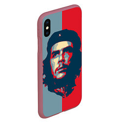 Чехол iPhone XS Max матовый Che Guevara, цвет: 3D-малиновый — фото 2