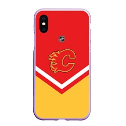 Чехол iPhone XS Max матовый NHL: Calgary Flames