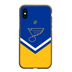 Чехол iPhone XS Max матовый NHL: St. Louis Blues