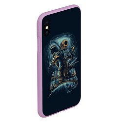 Чехол iPhone XS Max матовый Подводная охота, цвет: 3D-сиреневый — фото 2