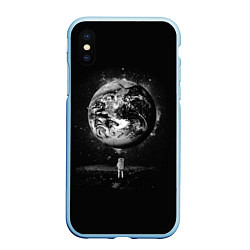 Чехол iPhone XS Max матовый Взгляд на землю, цвет: 3D-голубой