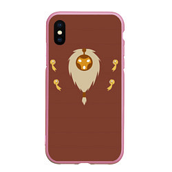 Чехол iPhone XS Max матовый Keeper, цвет: 3D-розовый