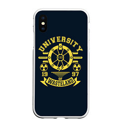 Чехол iPhone XS Max матовый University of Wasteland, цвет: 3D-белый