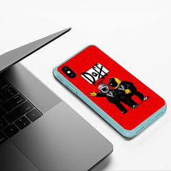 Чехол iPhone XS Max матовый Daff Punk, цвет: 3D-мятный — фото 2