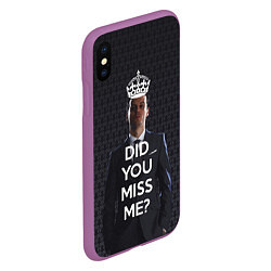 Чехол iPhone XS Max матовый Keep Calm & Did You Miss Me?, цвет: 3D-фиолетовый — фото 2