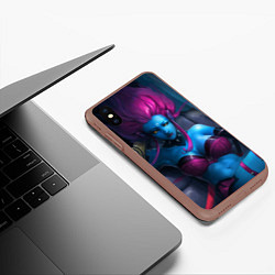 Чехол iPhone XS Max матовый Hair Evelynn, цвет: 3D-коричневый — фото 2