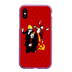 Чехол iPhone XS Max матовый Communist Party, цвет: 3D-фиолетовый