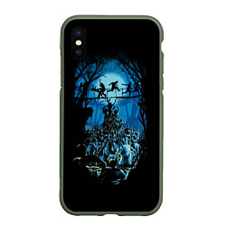 Чехол iPhone XS Max матовый Zombie Island, цвет: 3D-темно-зеленый