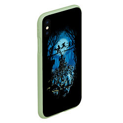Чехол iPhone XS Max матовый Zombie Island, цвет: 3D-салатовый — фото 2
