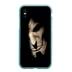 Чехол iPhone XS Max матовый Маска, цвет: 3D-мятный