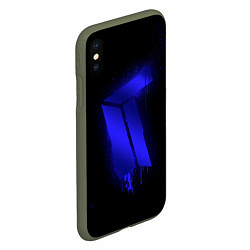 Чехол iPhone XS Max матовый Titan: Black collection, цвет: 3D-темно-зеленый — фото 2
