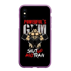 Чехол iPhone XS Max матовый Powerful Gym, цвет: 3D-фиолетовый