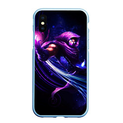 Чехол iPhone XS Max матовый Malzahar, цвет: 3D-голубой