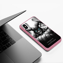 Чехол iPhone XS Max матовый Shaco, цвет: 3D-малиновый — фото 2