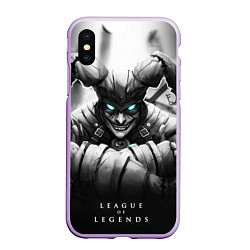 Чехол iPhone XS Max матовый Shaco, цвет: 3D-сиреневый