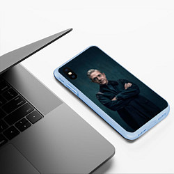 Чехол iPhone XS Max матовый Ватсон, цвет: 3D-голубой — фото 2