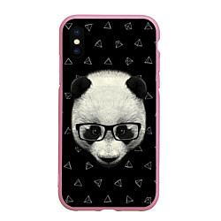 Чехол iPhone XS Max матовый Умная панда